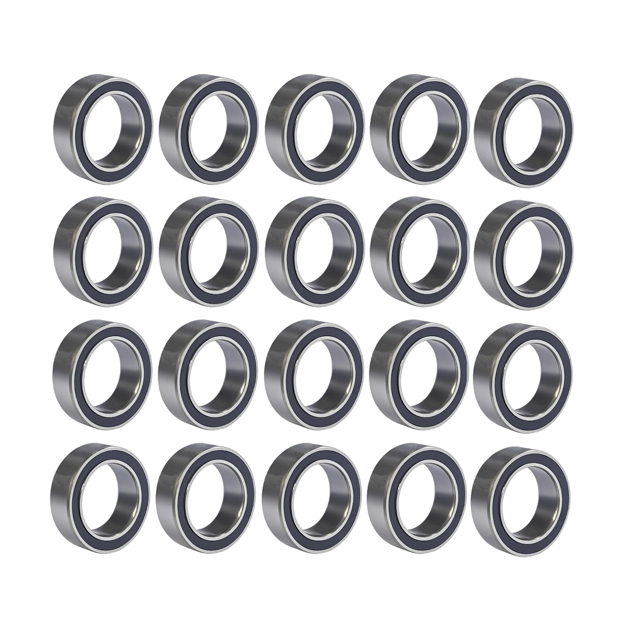 20 Pack - MR128-2RS Deep Groove Ball Bearings - 8mm Inner Dia 12mm OD 3.5mm Bore Double Rubber Sealed Chrome Steel for RC Cars/Planes/Drone/Robotics and Small Electric Motors(MR128 RS)