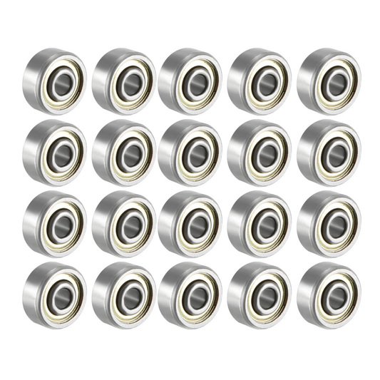 20 Pack - 623ZZ Ball Bearing 3mm x 10mm x 4mm Double Shielded 623-2Z 80023 Deep Groove Bearings, Carbon Steel